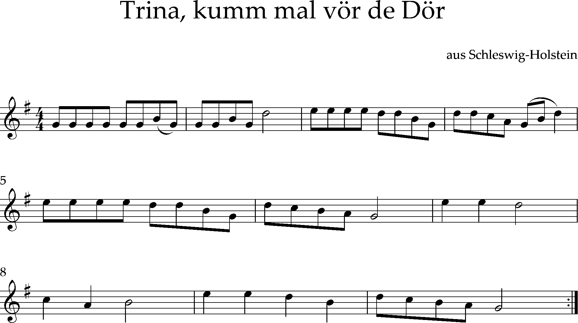 Blockflöte lernen, trina komm mal vor die türe